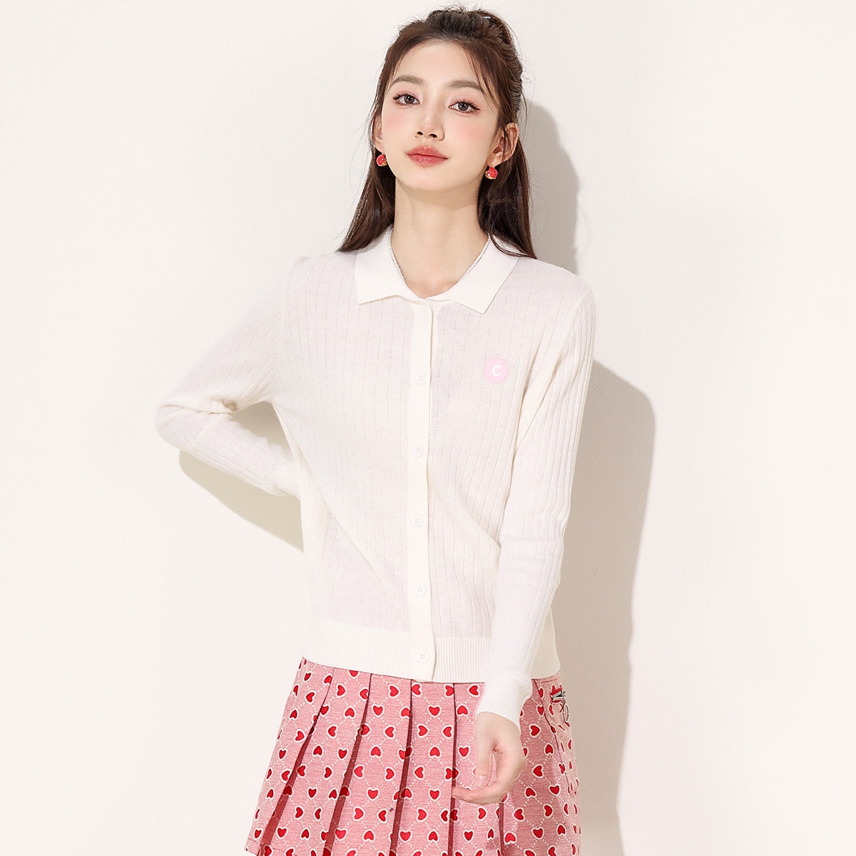 13841412.it CHOCOOLATE开衫女长袖针织衫外套女秋季纯羊毛衫