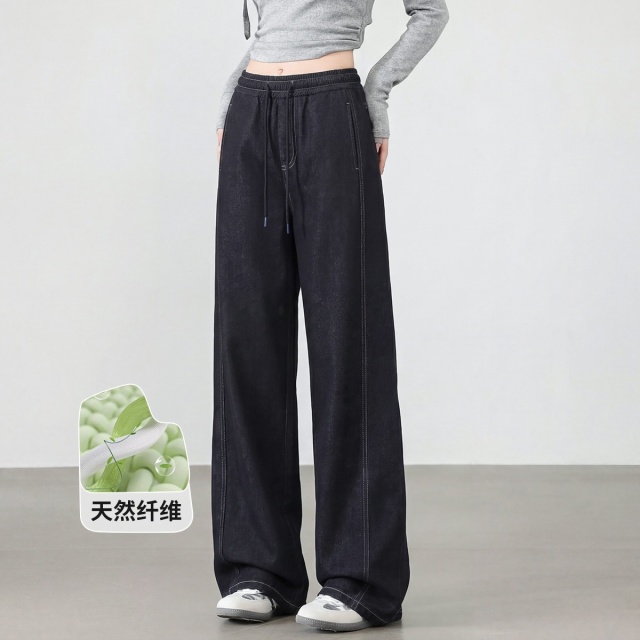 13842490.UDG秋季新款舒适弹力裤女宽松潮流休闲裤女亲肤透气女裤长裤