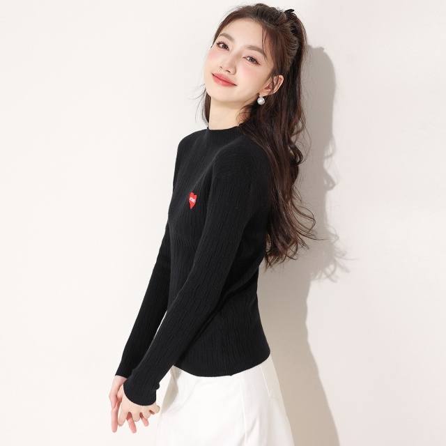 13841902.it CHOCOOLATE含羊毛针织衫女秋季基础百搭长袖打底毛衣女