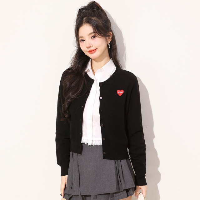13841828.it CHOCOOLATE开衫女秋季圆领长袖针织衫纯羊毛衫