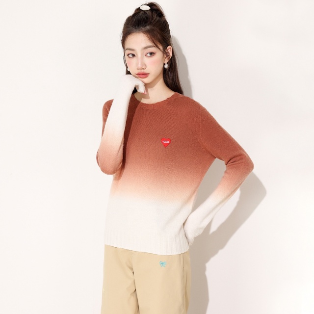 13841805.it CHOCOOLATE针织衫女圆领针织衫女纯羊毛长袖毛衣