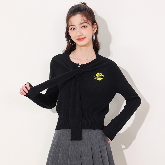 13841817.it CHOCOOLATE含羊毛外搭开衫秋高级感针织衫外套女