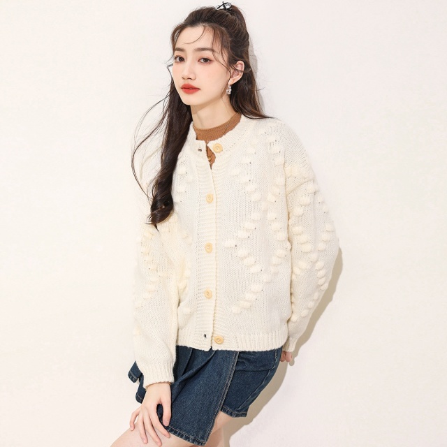 13841815.it ccaabb开衫毛衣女秋季圆领长袖休闲甜美针织衫外套女