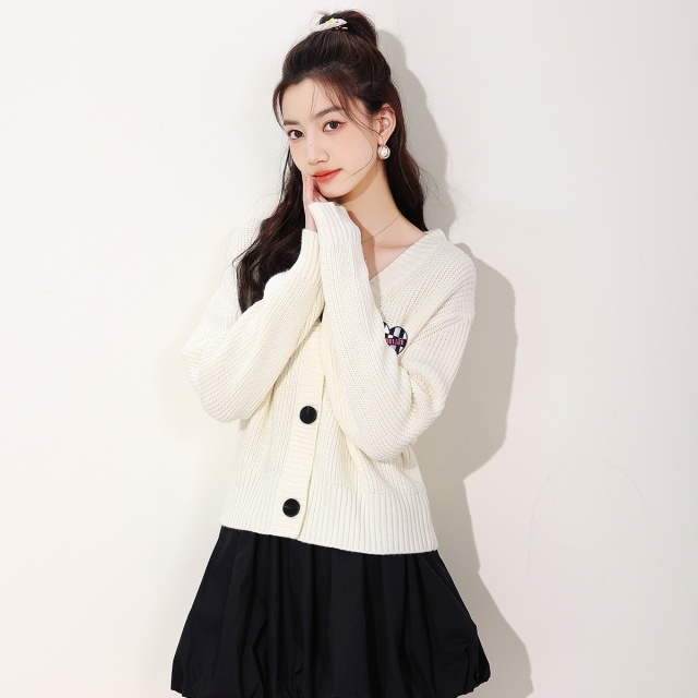 13841824.it CHOCOOLATE含羊毛针织外套长袖开衫女秋季外穿毛衣女