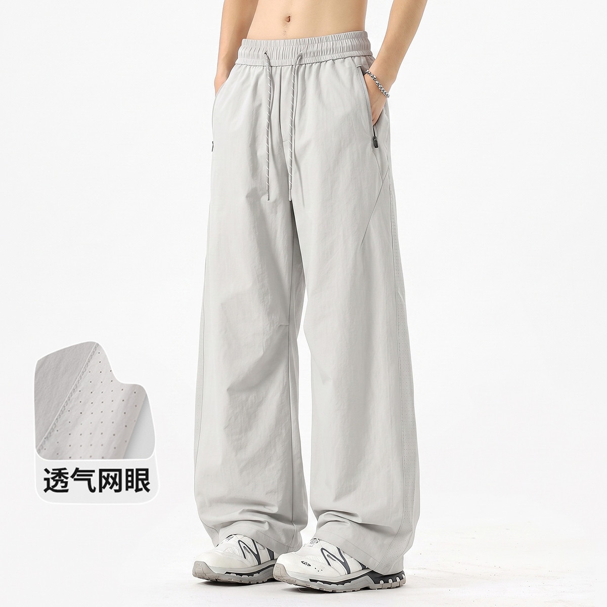 13842754.UDG【天然纤维】夏季轻薄宽松休闲裤潮流亲肤长裤男户外运动裤