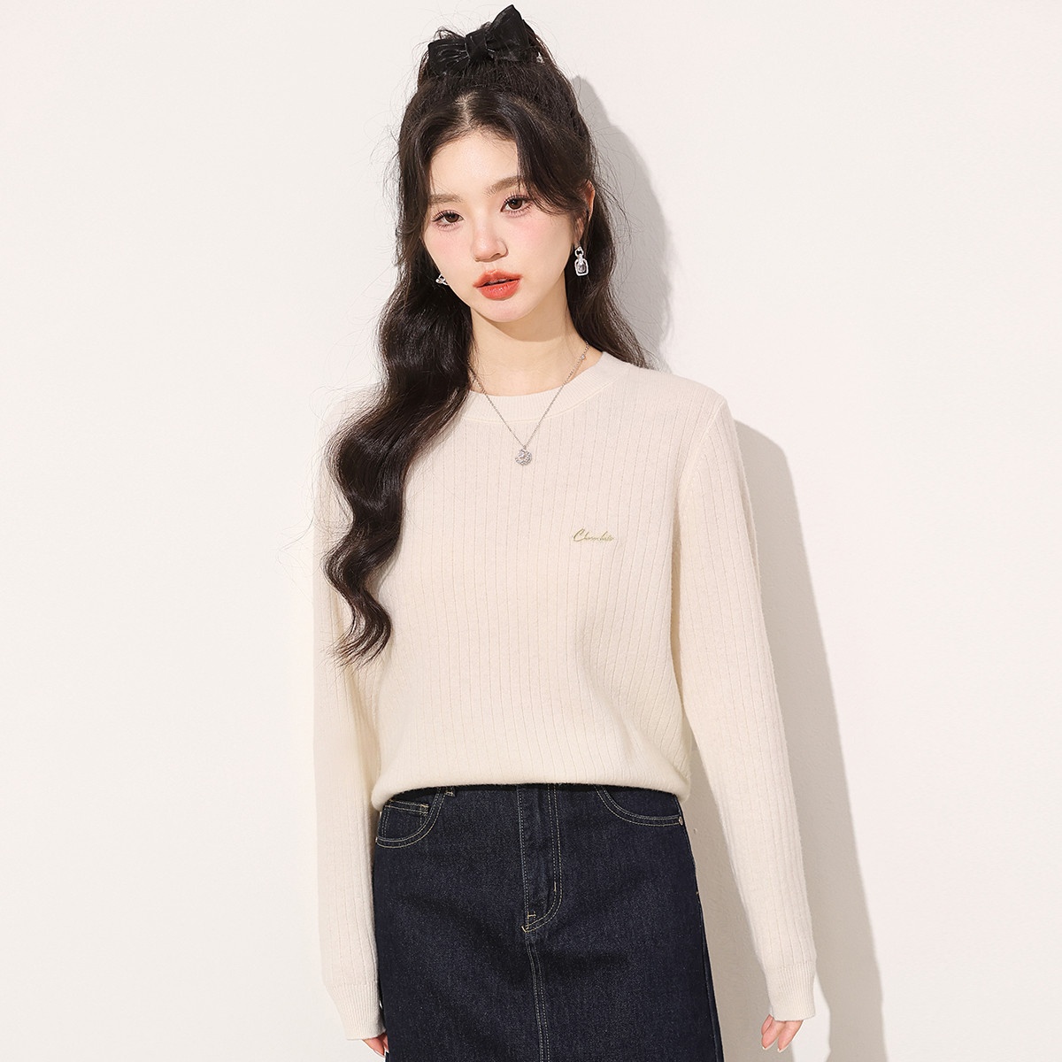 13841990.it CHOCOOLATE针织衫秋季女时尚100%羊毛衫女