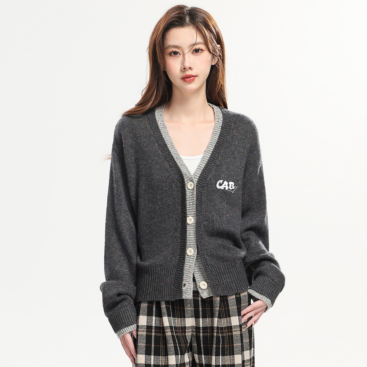 13841989.it ccaabb含羊毛开衫外套女高级感秋季v领长袖毛衣女