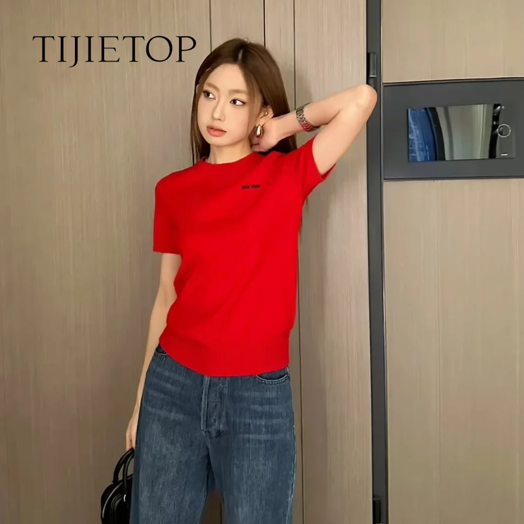 13680562.2026新款经典字母小标提花短袖针织衫000029202