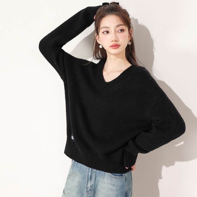 13848573.it CHOCOOLATE毛衣女秋季长袖V领羊毛针织衫