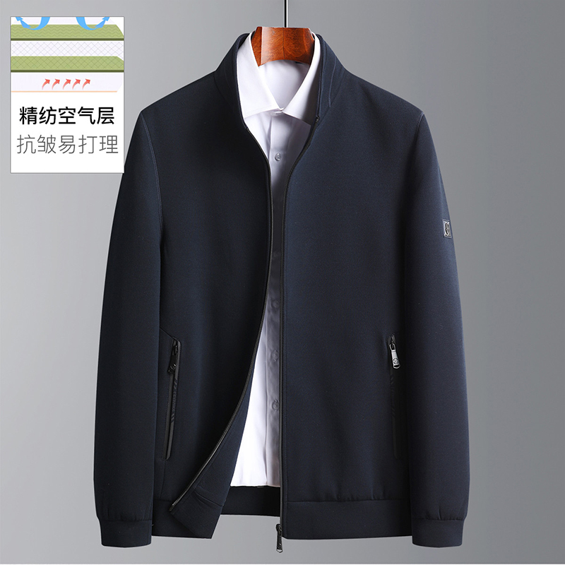 7155255.鳄鱼恤鳄鱼恤专柜款春秋新品商务休闲舒适保暖立领男士夹克男
