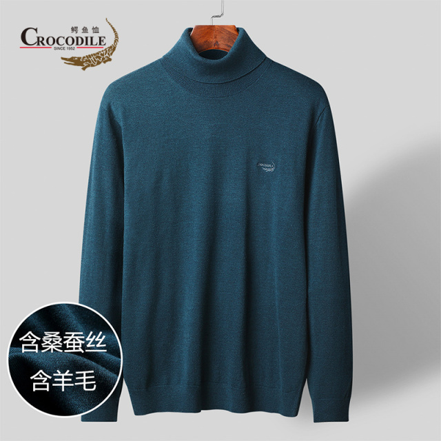 7155324.鳄鱼恤鳄鱼恤秋冬新品保暖休闲百搭高领打底男士毛衫针织衫
