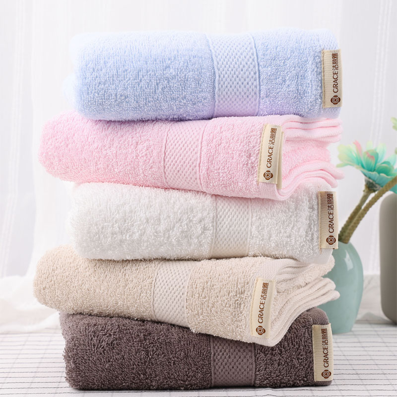 12327710.洁丽雅5条装纯棉毛巾吸水面巾情侣毛巾洗脸大毛巾