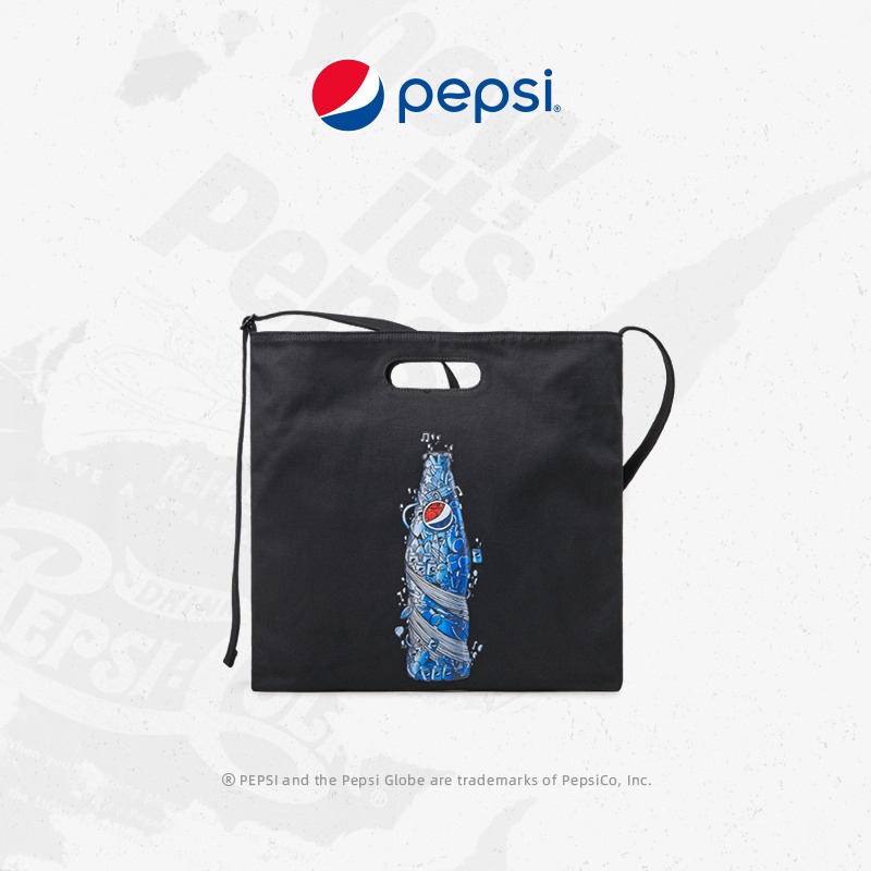 6829430.Pepsi百事 新款单肩斜挎托特包手拎包休闲百搭帆布可乐罐大容量