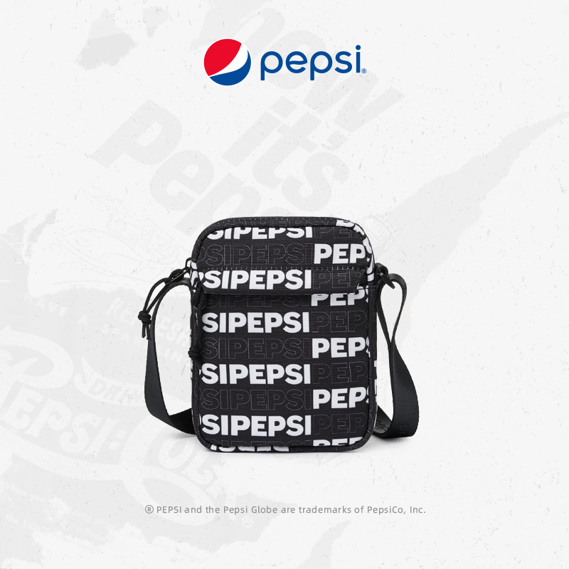 6932138.Pepsi百事 时尚潮酷街头百搭简约单肩斜挎包