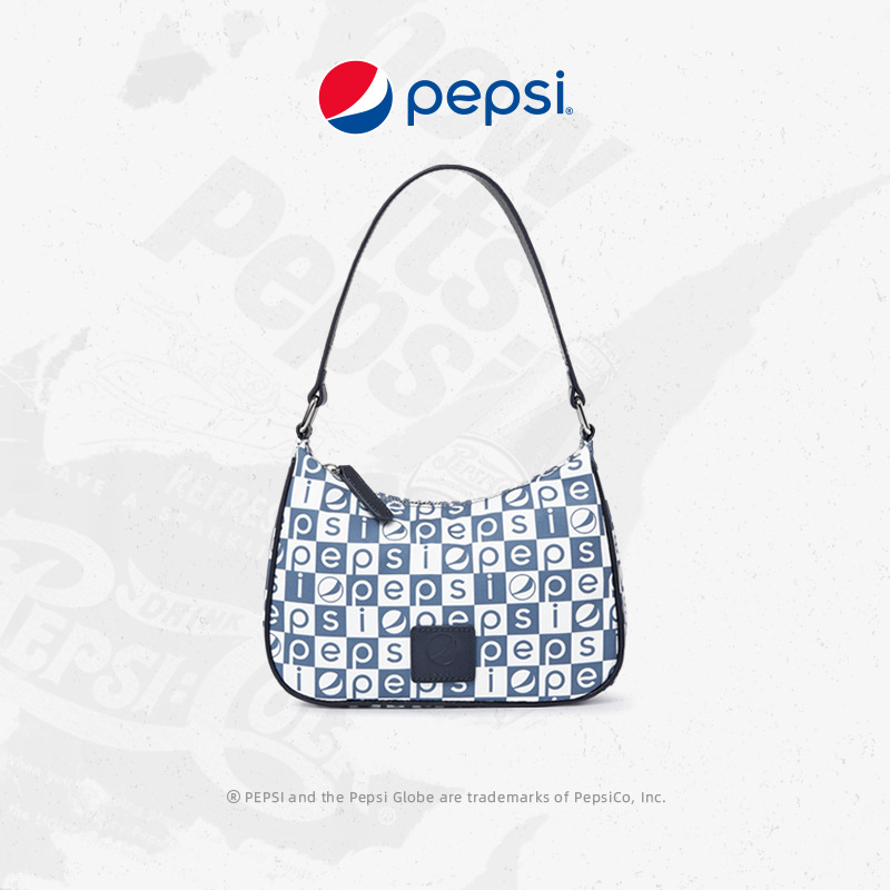 6947822.Pepsi百事 时尚休闲潮流花格个性腋下包单肩斜挎手提百搭