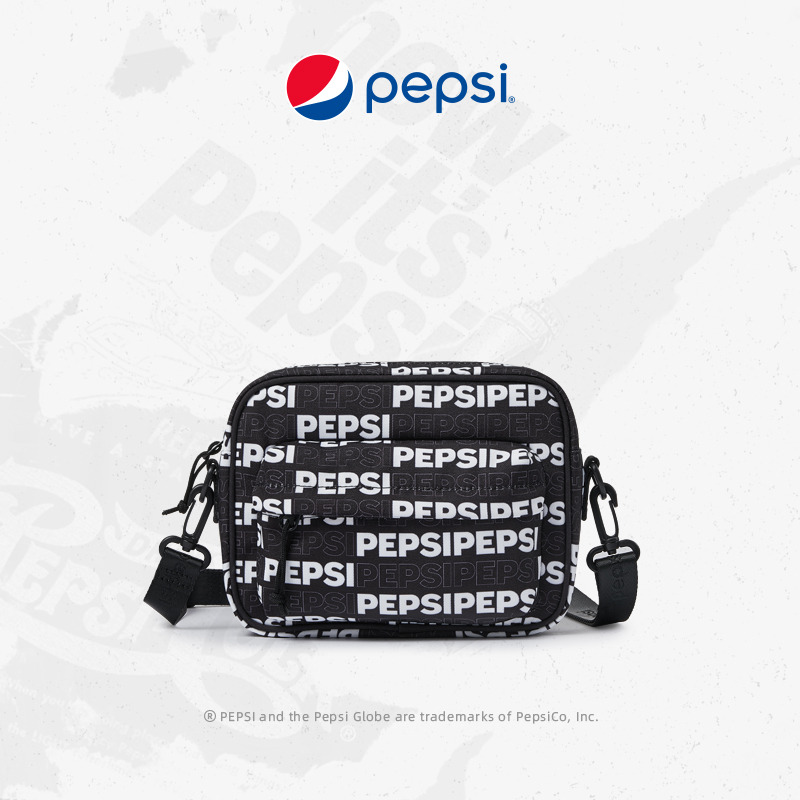 6932139.Pepsi百事 新款时尚潮酷街头百搭简约单肩斜挎小方包