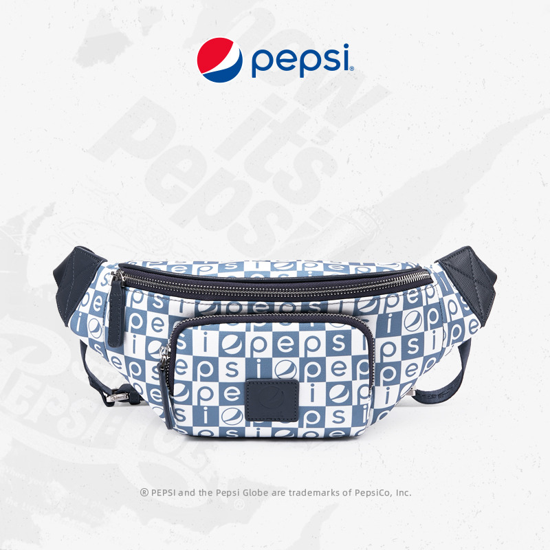 7319272.Pepsi百事 潮流休闲印花经典腰包简约出游酷帅胸包小包