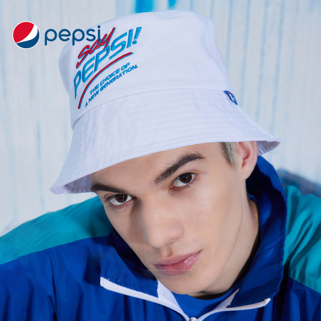 7319647.Pepsi百事 时尚休闲Vintage Revival渔夫帽遮阳帅气防晒