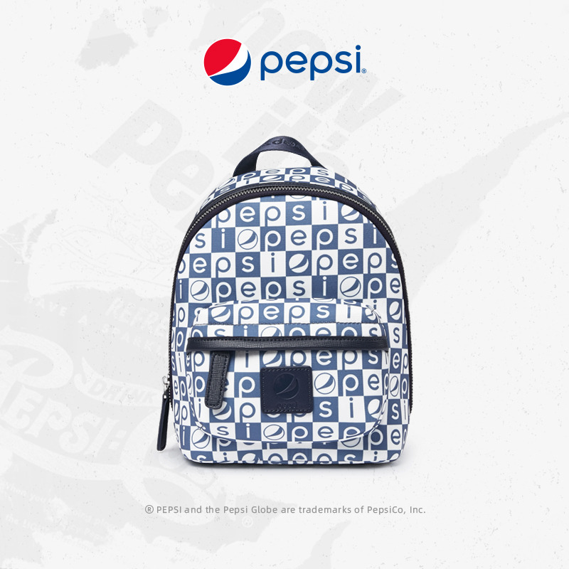 7319627.Pepsi百事 时尚休闲潮流个性经典花格百搭双肩包