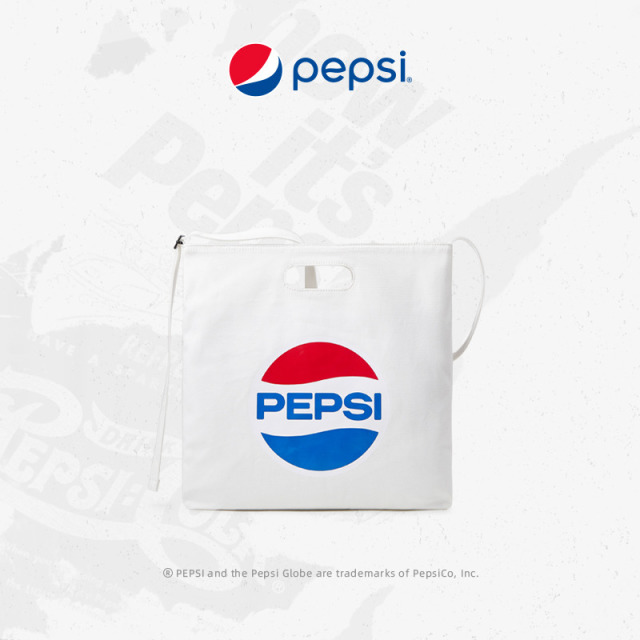 7319611.Pepsi百事 新款单肩斜挎托特包手拎包休闲百搭帆布潮大容量
