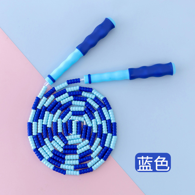7355815.凯步 竹节跳绳幼儿园儿童软硬花样健身不打结中小学生中考珠节跳绳