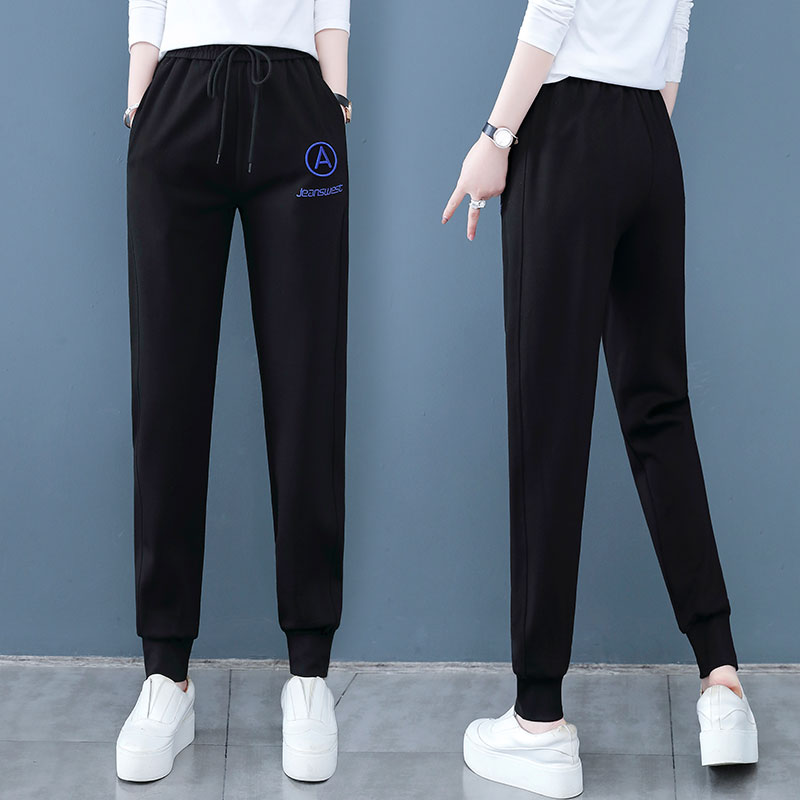 7364183.七玻威春秋新款时尚运动裤宽松显瘦束脚休闲卫裤【七玻威女装1】