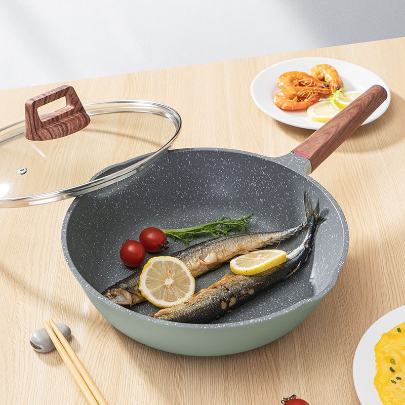 7381527.Debo德铂麦饭石色煎锅不粘平底锅牛排锅燃气电磁炉通用28cm