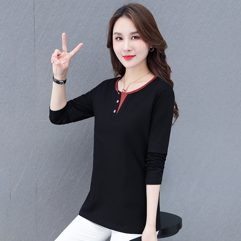 7382661.克里普 T恤女长袖2022春装新款设计感小众洋气上衣小衫