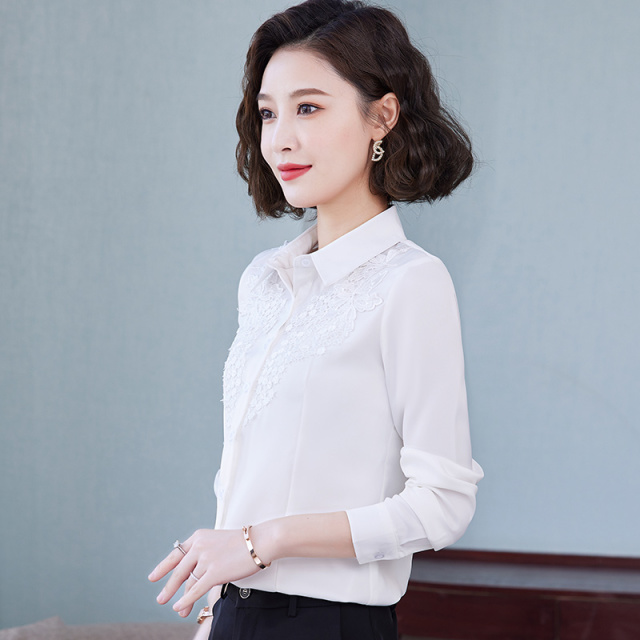 7398801.七玻威春秋新款时尚休闲百搭衬衫女打底衫【七玻威女装1】