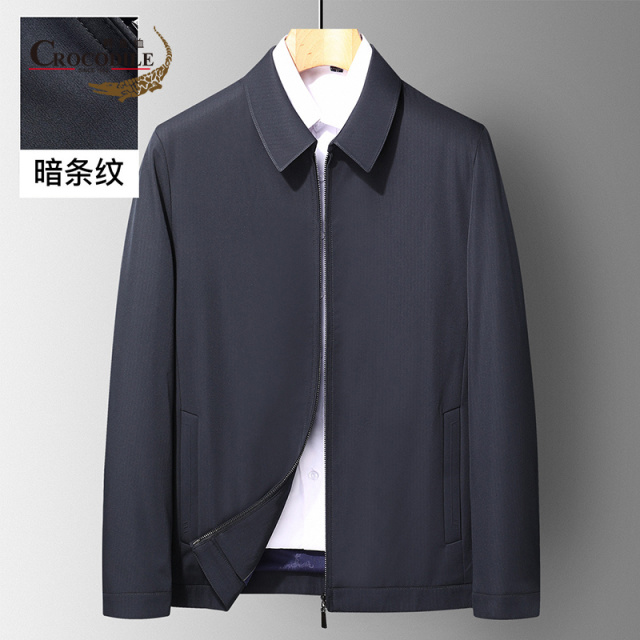 7440990.鳄鱼恤专柜款秋季新品休闲舒适商务翻领男士夹克男
