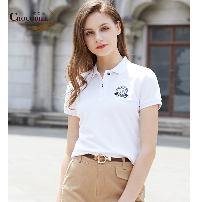 7547814.鳄鱼恤专柜款夏季高品质时尚经典女士短袖Polo衫女