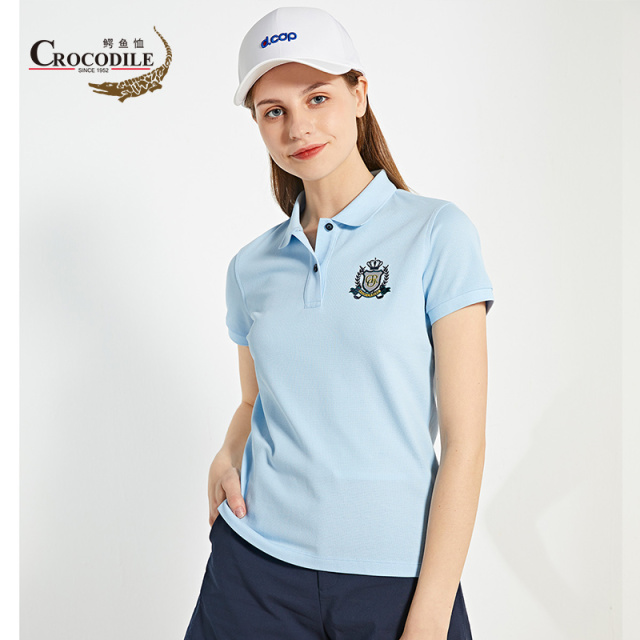 7547814.鳄鱼恤专柜款夏季高品质时尚经典女士短袖Polo衫女