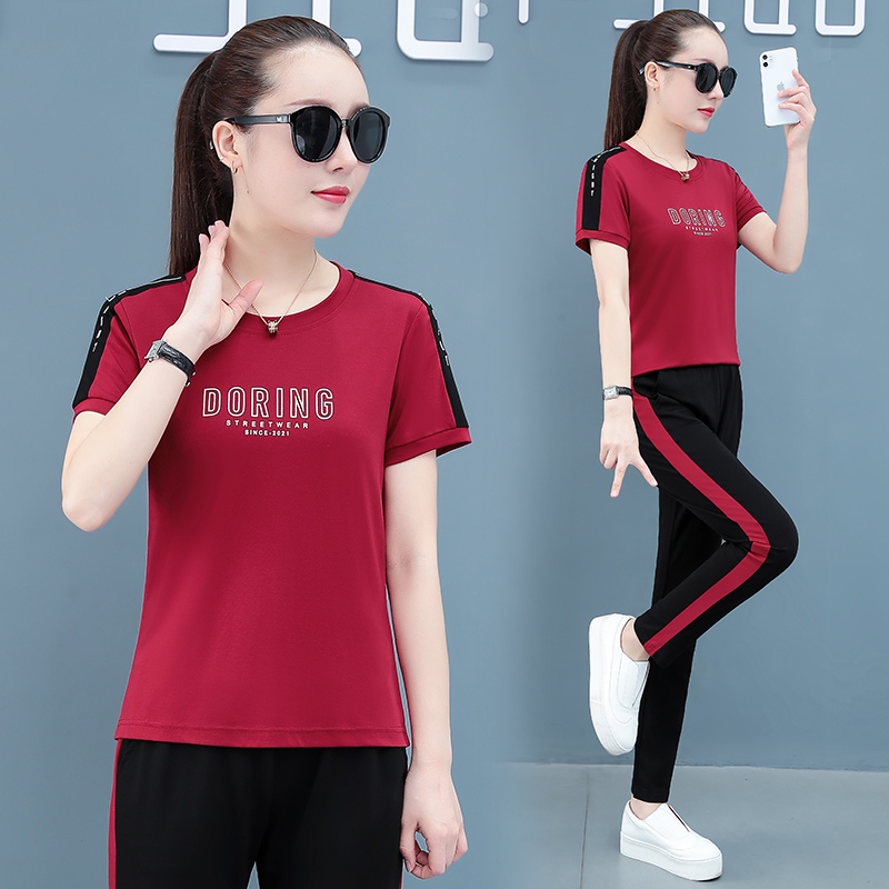 7553312.7-CY夏季新款女式休闲时尚运动两件套【7-CY女装XJ】