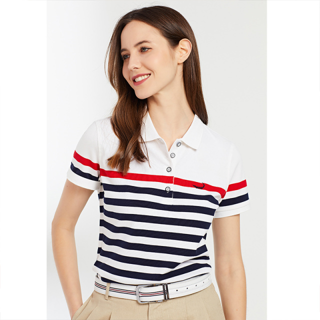 7592948.鳄鱼恤专柜款夏季新品休闲百搭翻领短袖女士Polo衫女