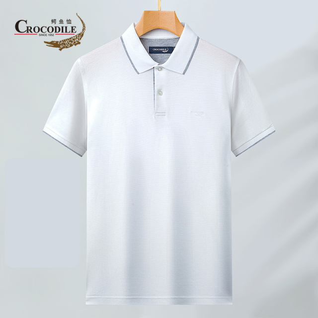7637557.鳄鱼恤【纯棉】夏季高品质专柜款品牌绣花翻领男士Polo衫男