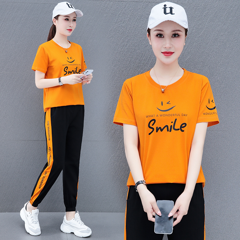 7729059.淘贝鼠夏季女式简约时尚休闲运动两件套【淘贝鼠女装XJ】