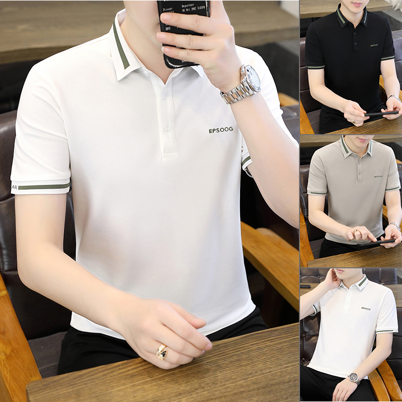 7851033.七玻威夏季男式新款简约冰感商务短袖POLO衫【七玻威男装XJ】