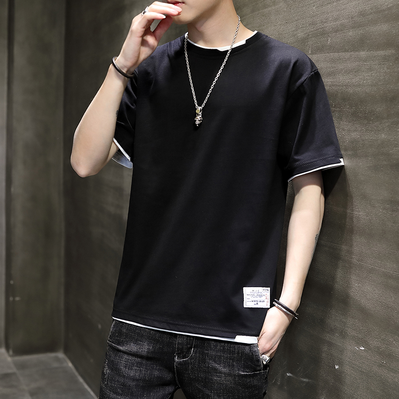 7851044.七玻威夏季男式新款简约时尚舒适短袖T恤多色可选【七玻威男装XJ】