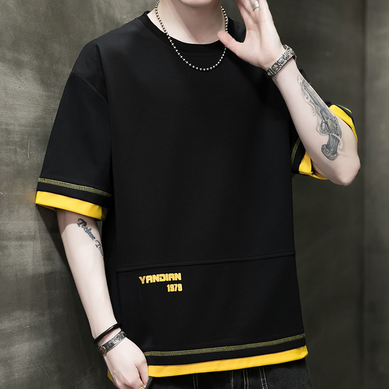 7851039.七玻威夏季男式新款简约时尚舒适短袖T恤大码【七玻威男装XJ】