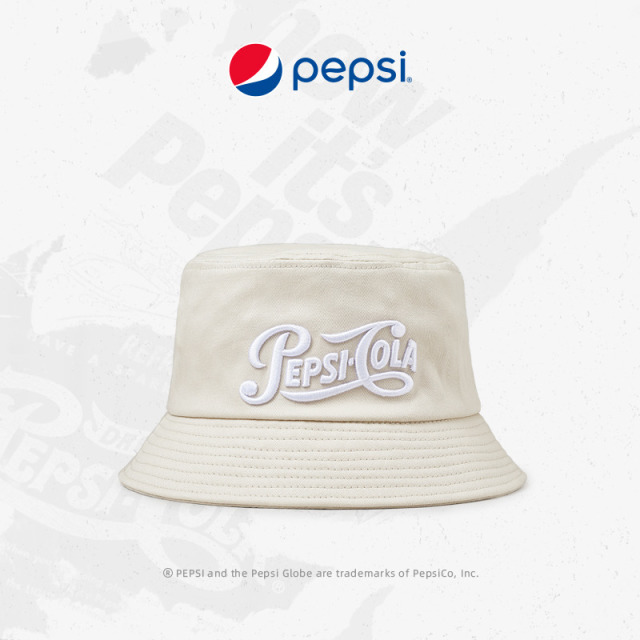 7899251.Pepsi百事 国际潮牌时尚刺绣遮阳渔夫帽便携防晒帽
