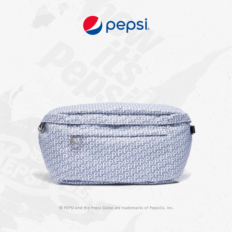 6402134.Pepsi百事 国际潮牌时尚简约百搭帅气胸包轻便尼龙腰包