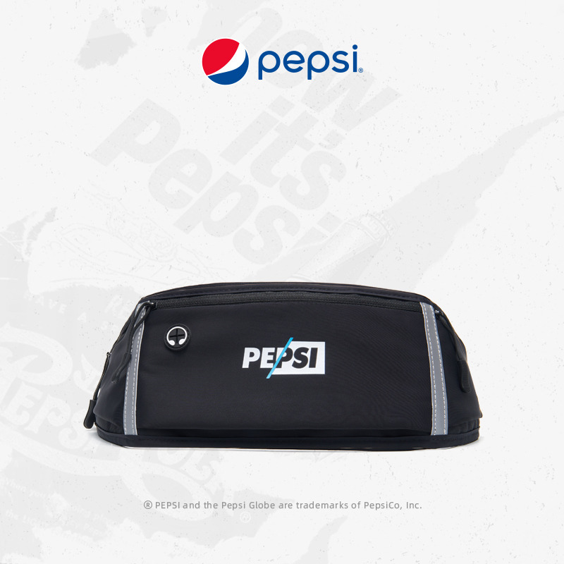 6332083.Pepsi百事 时尚运动跑步手机腰包男女帆布小包休闲多功能包