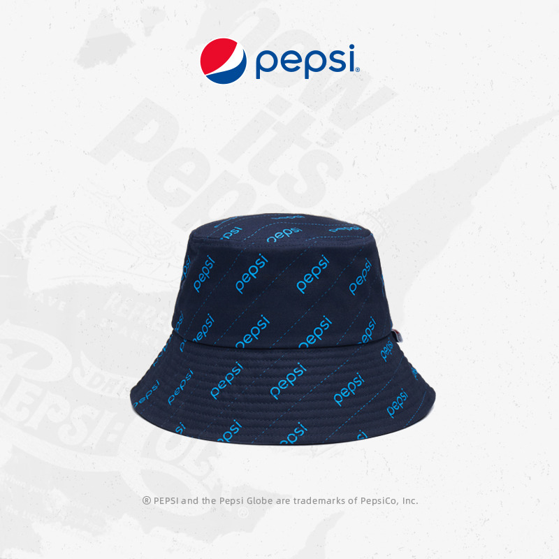 6310139.Pepsi百事 时尚休闲经典老花渔夫帽男女帽子遮阳防晒