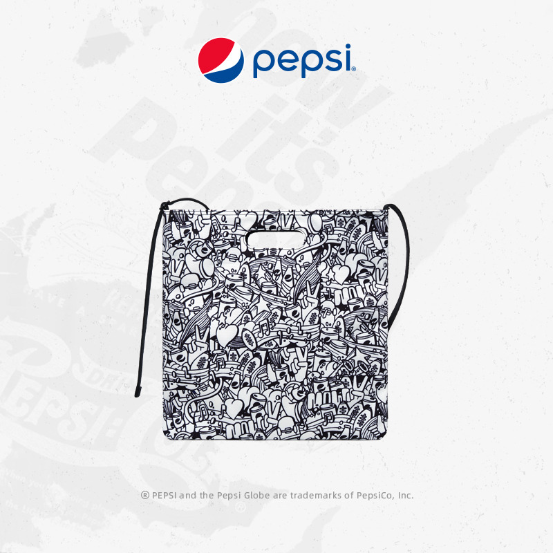 6752640.Pepsi百事 潮流单肩斜挎托特包手拎包休闲百搭帆布大容量