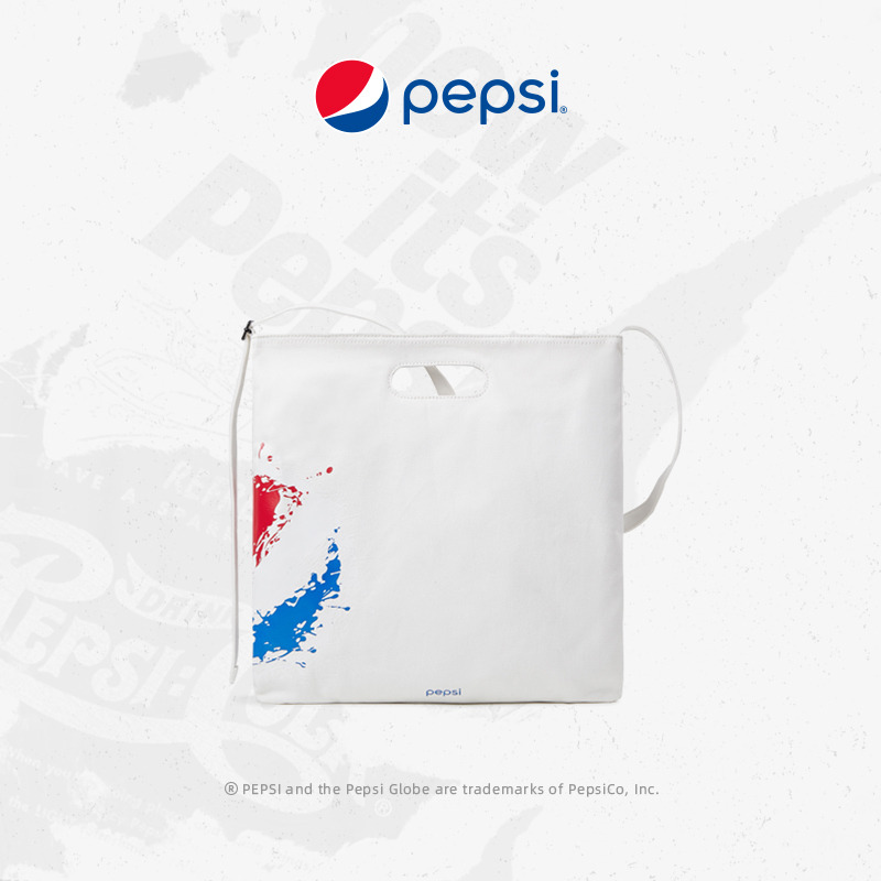 6829439.Pepsi百事 新款单肩斜挎托特包手拎包休闲百搭帆布大容量
