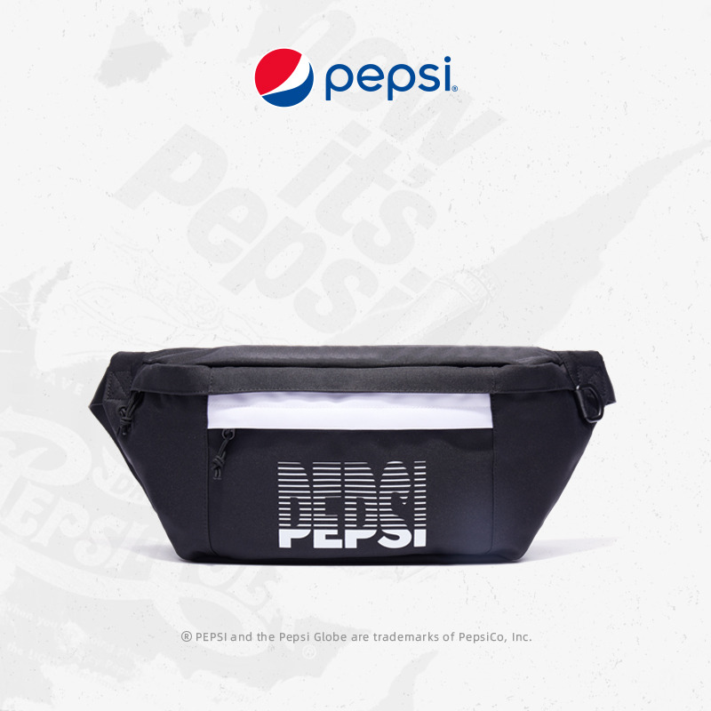 6464829.Pepsi百事 休闲腰包胸包简约潮流大容量街头运动出游