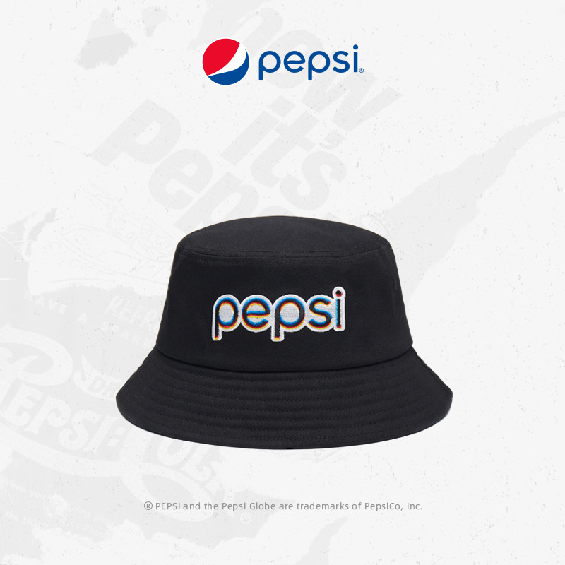 6310141.Pepsi百事 新款时尚休闲黑罐百事渔夫帽男女帽子遮阳防晒出游