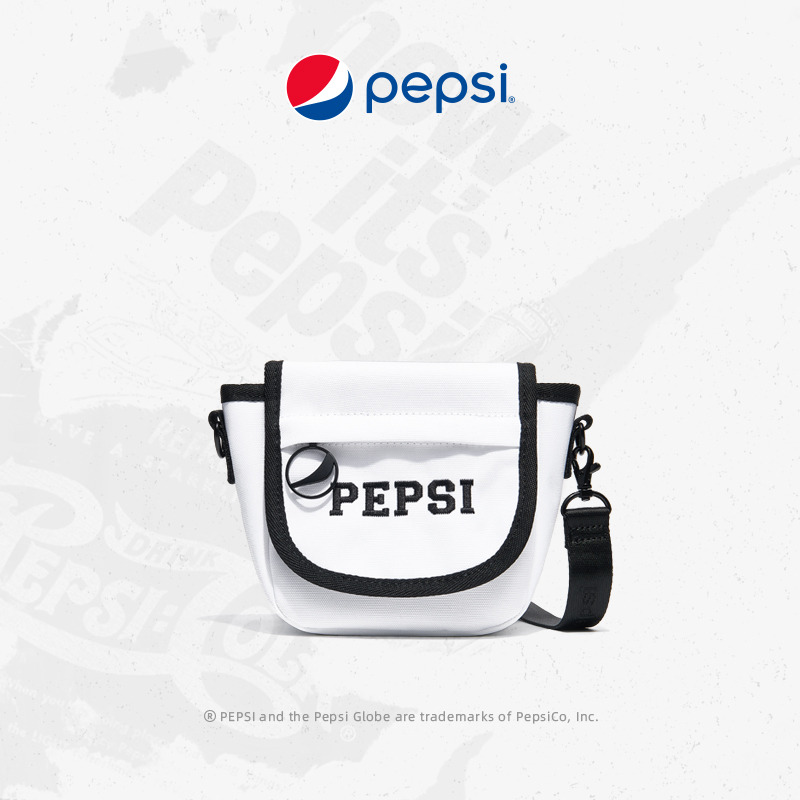 6356481.Pepsi百事 时尚休闲潮流轻便出游尼龙斜挎单肩包