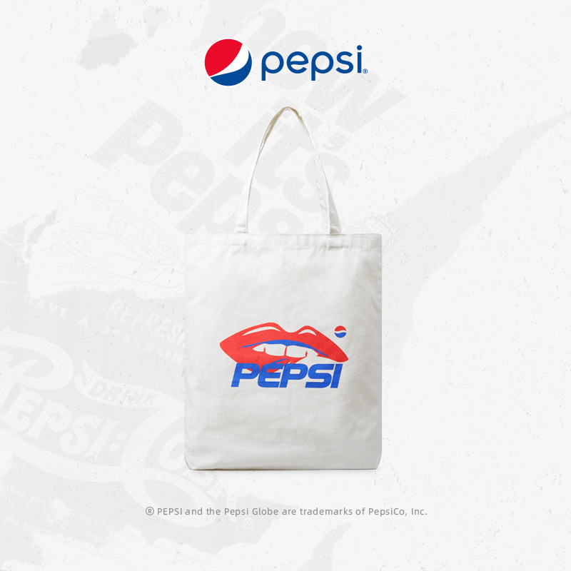 7945994.Pepsi百事 国际潮牌新款时尚托特包大容量帆布包百搭手提包