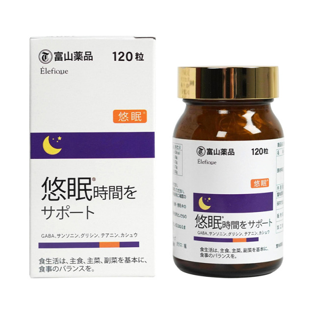 10848444.日本富山gabaY-氨基丁酸调节睡眠片120粒【利于睡眠，无依赖】保质期至2028.8月【满4瓶送14日便携装分包发货】